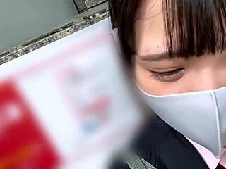 cute japanese teen with big tits climaxes during sex with uncle after cat cafe date