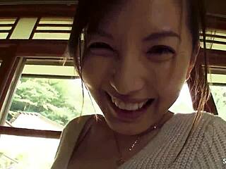 Skinny Asian Mature Wife Cheats with Stranger Sucking and Swallowing in Uncensored JAV POV
