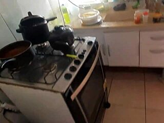 Hey, Brazilian Babe with Big Tits Gives Brutal Blowjob to Black Monster Cock, Doubting the Sauce for Pasta