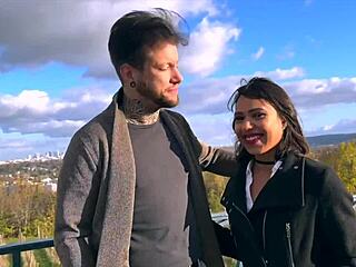 christina petite milf brunette goes wild in first video