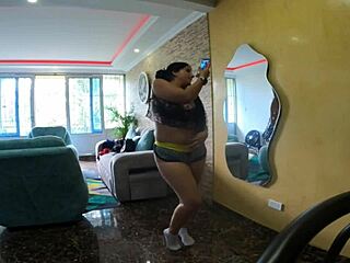 stepsister sneaks in teasing me with dance moves
