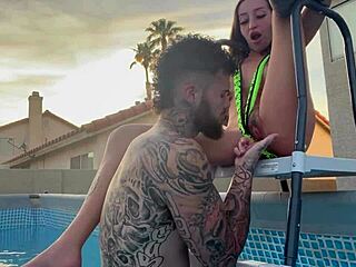 Pool Boy Tease with Outdoor Action Now!