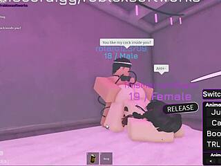 Fucking hot Roblox girl flaunts big tits and ass for cumshot