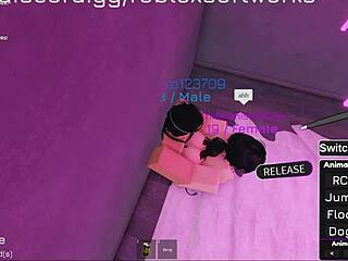 Fucking hot Roblox girl flaunts big tits and ass for cumshot