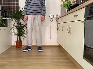 Intriguing Saggy Natural Tits of Mother-in-Law During Wet Pussy Fingering