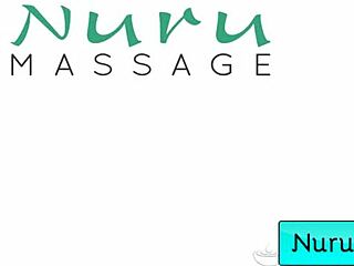 Horny black beauty masseuse mocha menage delivers wet nuru massage