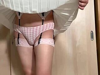 tennis girl shamed with weird undies n anal plug... volleyball girl got tail plug too