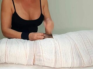 Part 3: Mummified Handjob with Cum Interruption for Two Minutes