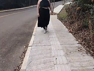 priscila novinha on streets in transparent clothes no panties showing off 😍