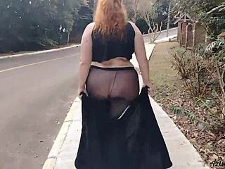 priscila novinha on streets in transparent clothes no panties showing off 😍