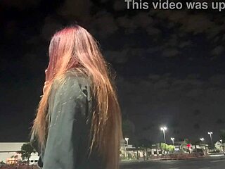 Italian milf Artemisia Love smokes outdoors in LA late night?