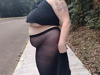 priscila novinha on streets in transparent clothes no panties showing off 😍