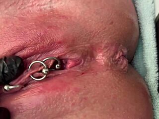 Why so intense with that pierced clit in latex gloves?