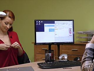 Hypnotizing Boobs Trick Credit Manager Into Sex