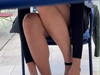 risky public flashing with 18yo teen