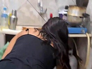 Making Caipirinha Leads to Raw Anal with Tanned Latina Boss