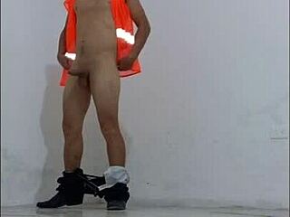 Cleaner Seduces Nurse in Office Hallway