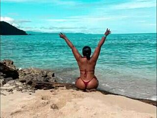 I love how this ebony babe enjoys stranger's big cock