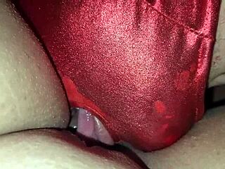 in this mmf threesome, husband licks wife's pussy as 18yo thick cock enters bare.