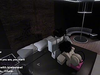 可爱骚货大屁股Roblox游戏性爱取悦