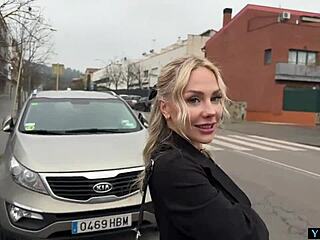 i meet blonde girl and fuck in street