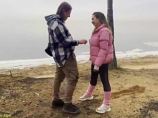 Flexible Girl Gets Banged In Public With Small Cock