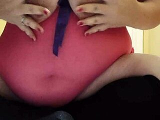 Chubby Fox Solo Plays with Buttplug and Cum Lube on Monster BBW Ass