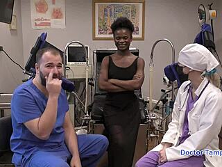 Dr Tampa examining neighbors shaved pussy