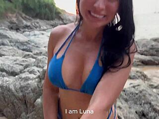 Beach Beauty Wraps Vacation by Letting Stranger Cum Leak from Her Used Pussy in Outdoor POV