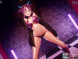 Yuka's dynamic hip swing dance! So sexy with big tits 😍