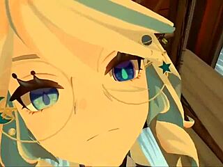 yukoshvr furina rides and dominates the goth in intense sex session