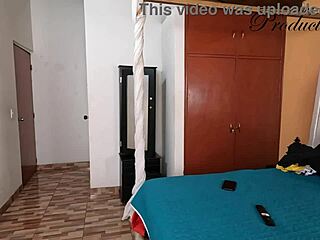 he deepthroats his colombian roommate after spotting her naked photo and wet pussy