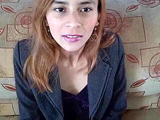 Horny latina offers wet pussy and blowjob to sell house, intense homemade seduction