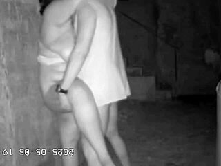 Why is the stepmother in lingerie fucking her stepson in the alley?