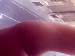 cumming in hotel room for neighbors to see.