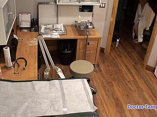 in dr. tampa's clinic, olivia kassady undergoes lesbian torment with latex and handcuffs