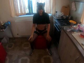 Milf smoking dancing with hard dick