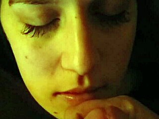 hot amateur giving blowjob getting throat fucked