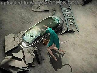 Hatsune miku in full nude cat costume mod