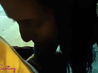 bruna santiny sucks cock in square after fight with husband