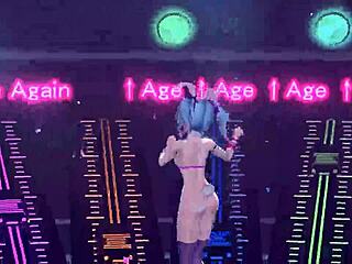 Hatsune miku nude bunny costume in project diva mod