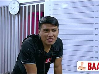 The cute colombian mommy gives her ass to rookie cops