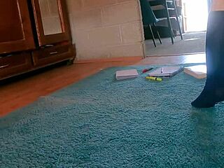 Hidden camera captures a Colombian student's upskirt view under her skirt in school