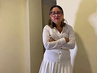 Student Convinces Teacher For Private Lessons, Fucks In Bedroom Without Condom