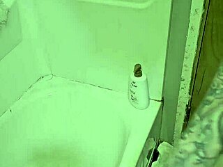 Amateur Guy with Big Cock Masturbating Solo by Rubing It in Shower Scene