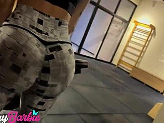 Having sex with my personal trainer in the gym bathroom after intense training.