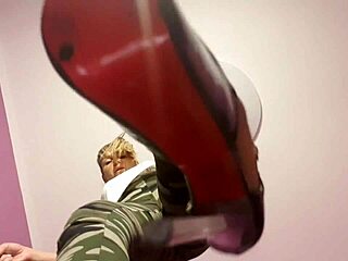 On knees, jerk off and eat cum under bill!