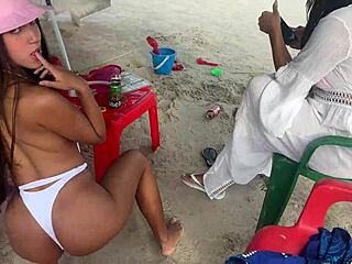 Spring Break Beach 4some with Teens