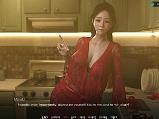 Asian Blonde in Lingerie Faces Temptation Close Up