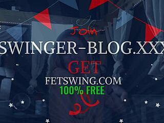 Big balls chris dives into milf's pussy in swingers group